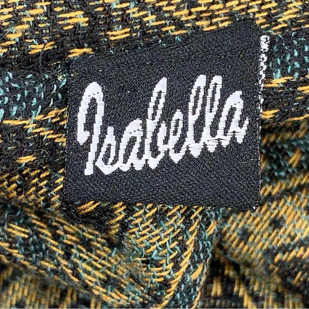 Vintage Isabella Scarf Wrap Olive Green Beige Fringe Boho Bohemian Geometric